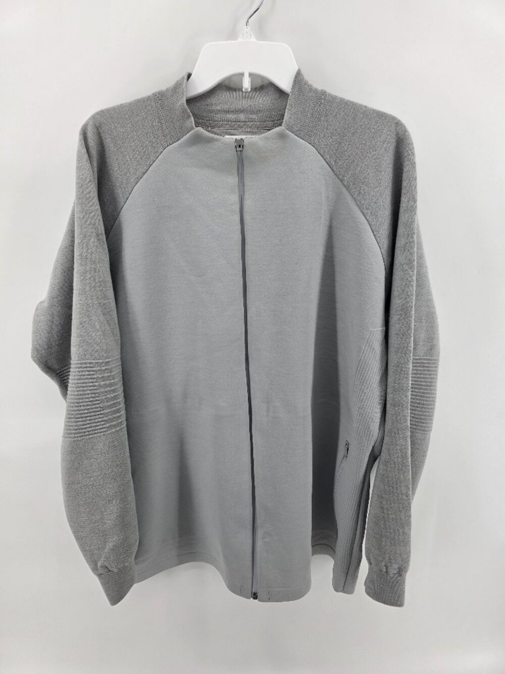 Adidas Adi Pure Grey Full Zip Sweater Jacket – Men's XL – Mixed‎ Knit